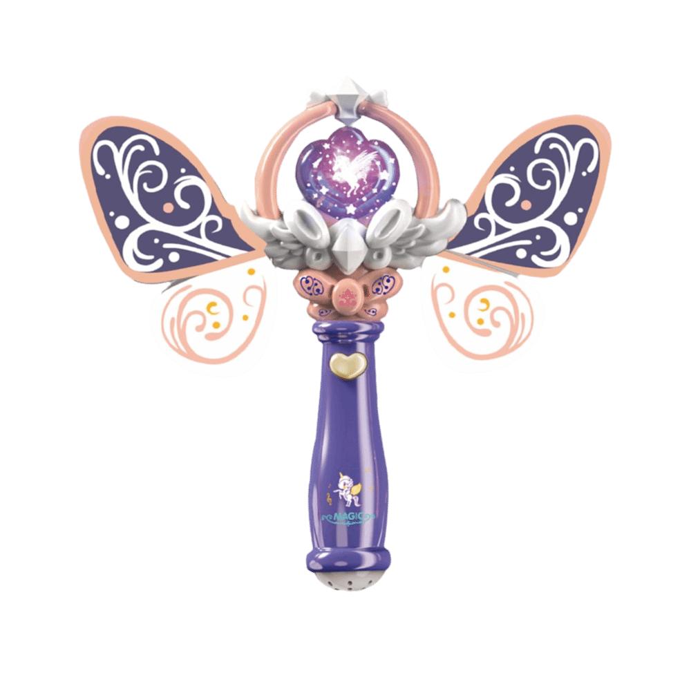 With Light Fairy Wand Flash Rotating Princess Wand Light Sound Stick Christmas Halloween