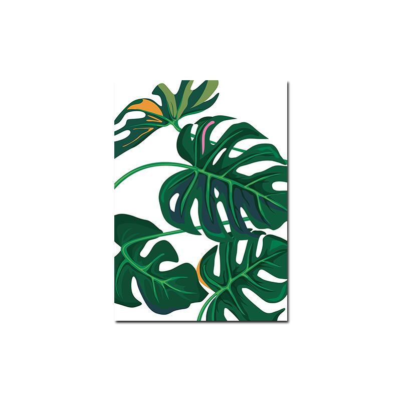 

Лес Черная пантера Гепард мультфильм холст картина тропические растения принт скандинавские детские настенные постеры для спальни изображения в виде листьев 21x30cm No Frame