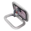 RV Window Heavy Duty Rectangular Gray Round Corner RV Push Out Window with Stainless Steel Support Rods for Boat Yacht
