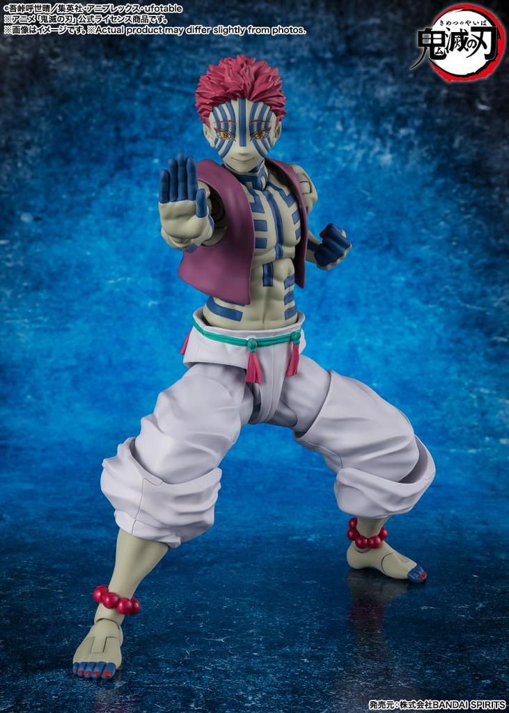 TAMASHII NATIONS Demon Kimetsu no Yaiba approximately PVC ABS painted action figure S.H.Figuarts Slayer Akaza, 145mm, &
