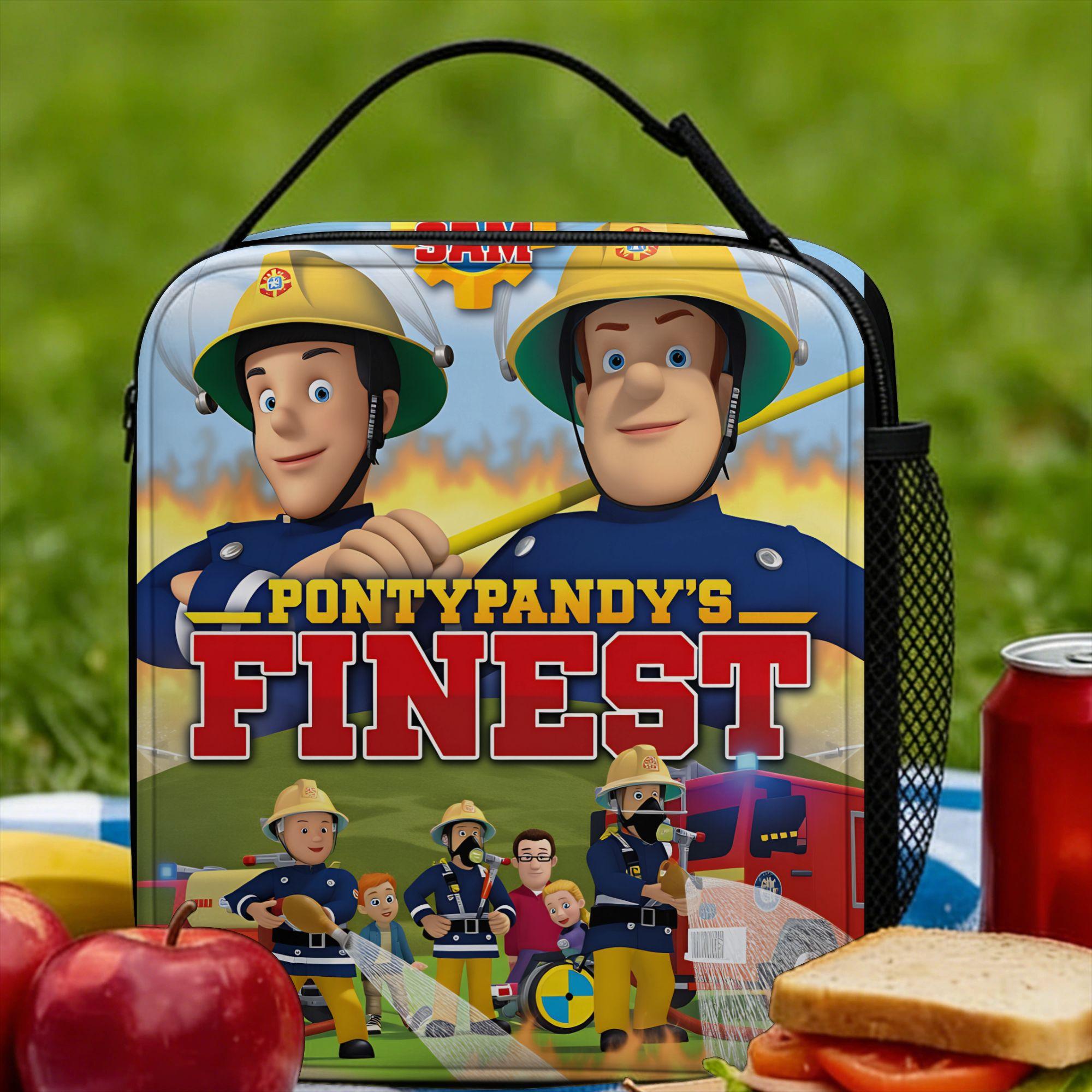 Fireman Sam Lunch Bag  Portable Lunch Box Child School Print Cooler Bag Casual Oxford Thermal Lunch Bags One Size