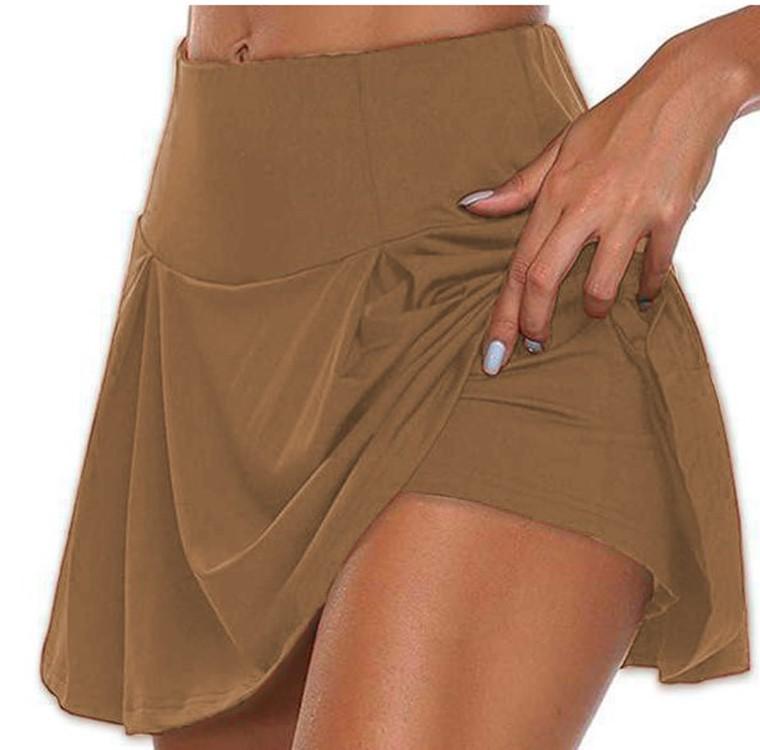 

European Style Women s Summer Solid Color Two-Piece Leggings Shorts - Available in 13 Colors Medium хаки
