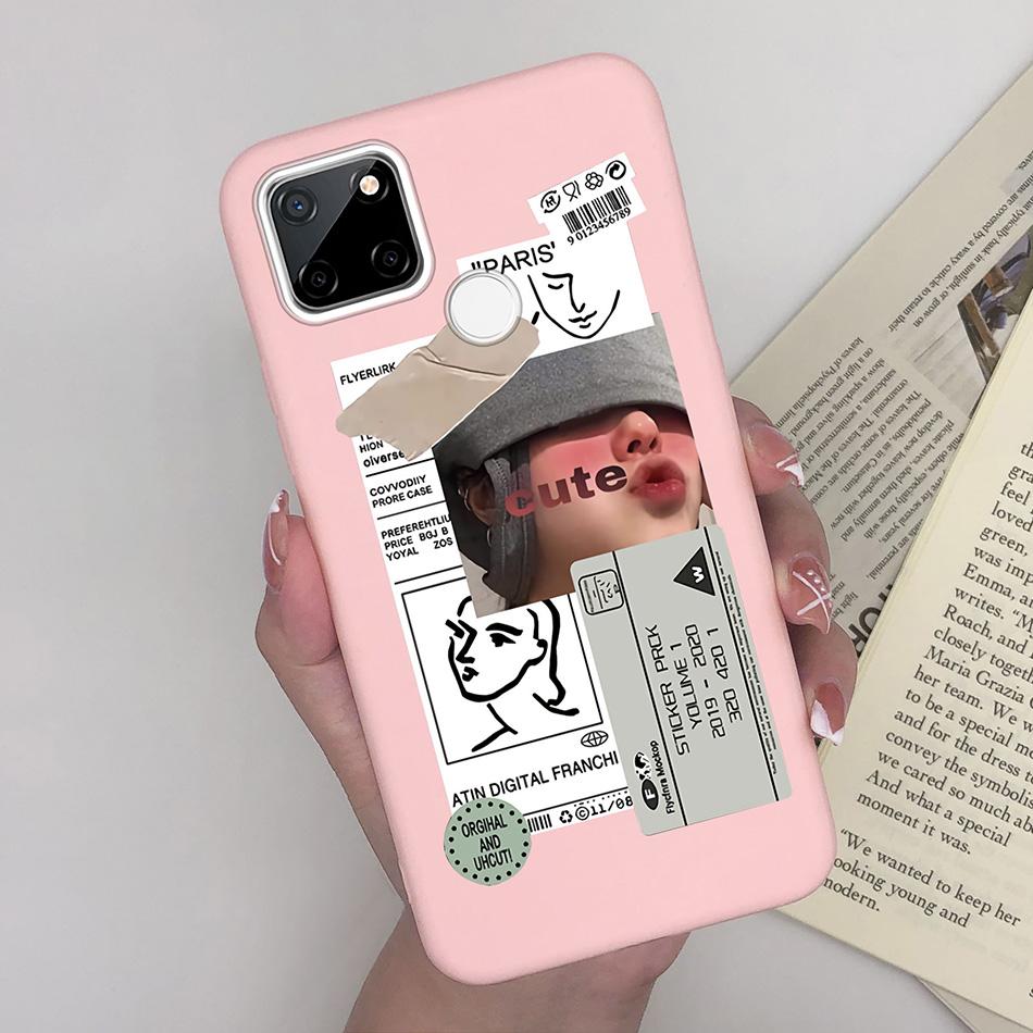 For OPPO Realme C25 C25S C25Y Case Cartoon Soft Silicone Matte Shockproof Phone Back Cover For Realme C 25 S Y Capa Funda Coque