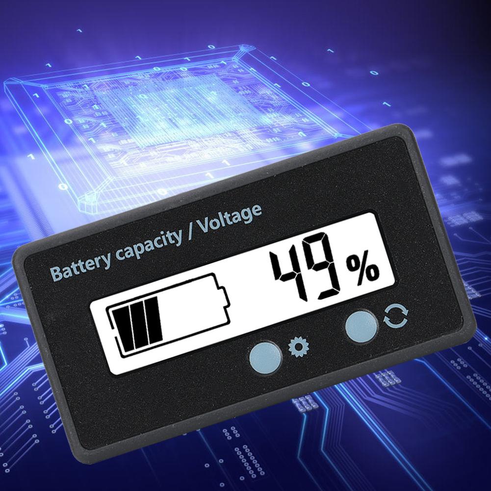 GY-6GS PCB HTN Vanntett Batterikapasitetsmonitorindikator LCD-skjerm 12-84V Hvit