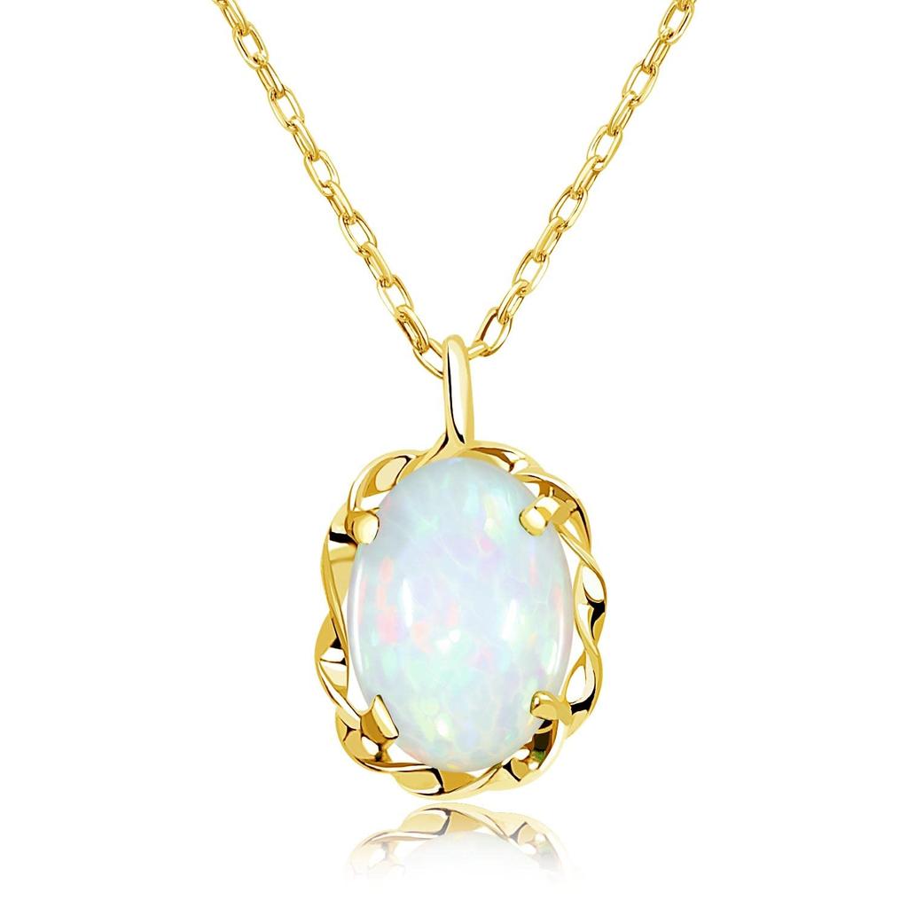 Lala Christie Opal Necklace In 18K Gold Women's 0.25ct (lp56-0021-yg)