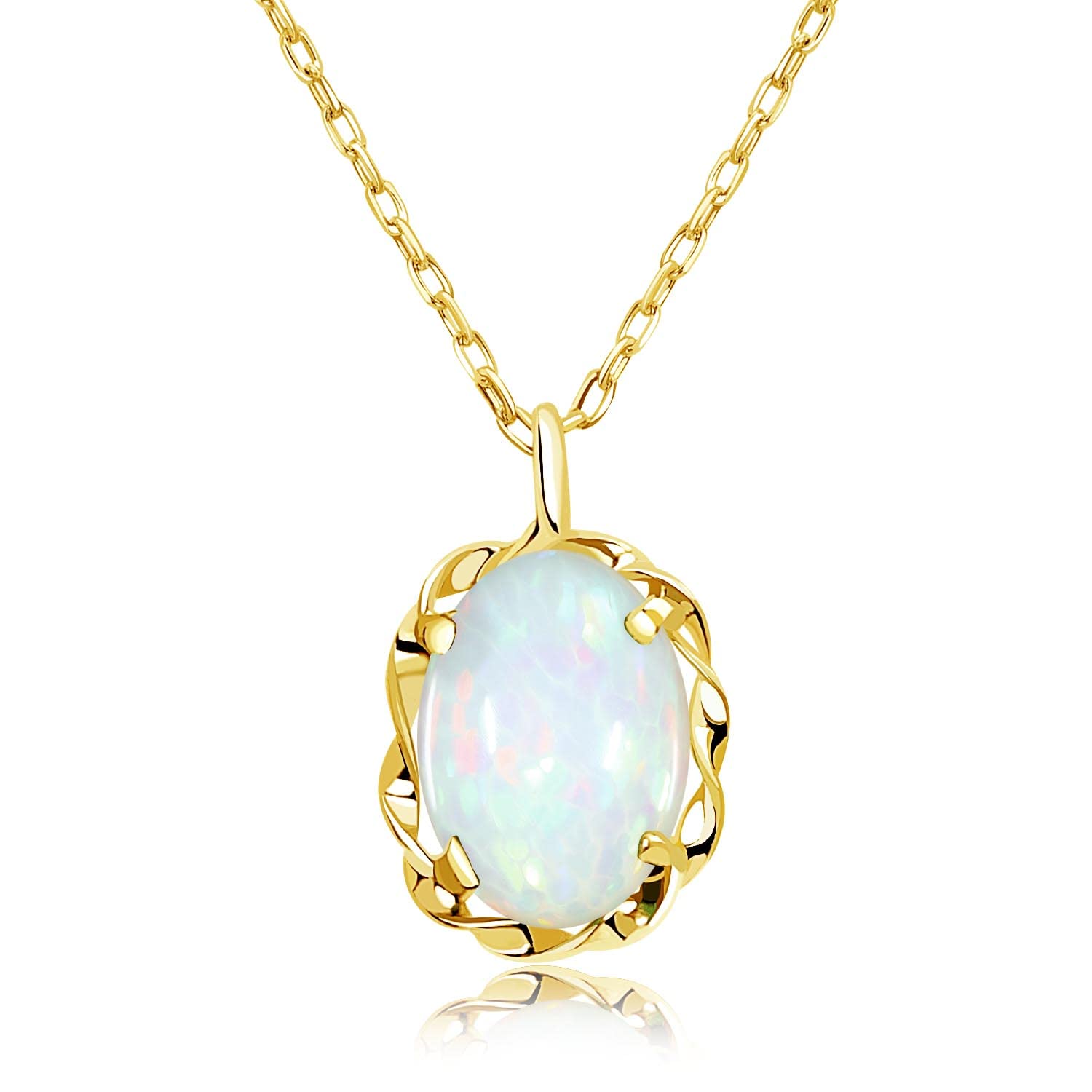 

Lala Christie Opal Necklace in 18K Gold Women s 0.25ct (lp56-0021-yg)