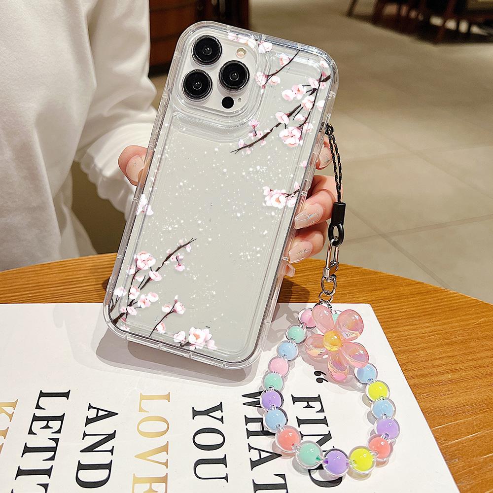 Soft Case for Samsung A54 A55 5G A53 A52 A15 A14 A13 A12 A34 A33 A32 A73 S24 Ultra S23 S22 S21 S20 FE Silicone Wrist Strap Cover