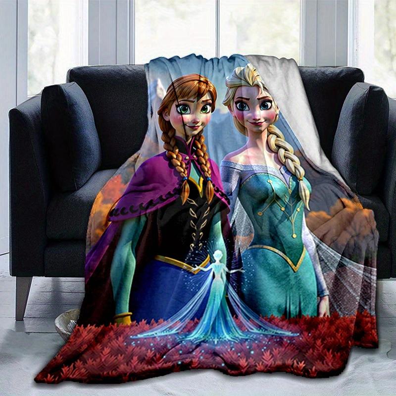 1pc. Cartoon Elsa & Anna Blanket, Seasonal Universal, Home Decoration, Throw Blankets, Cartoon Blanket, Soft Flannel Throw Blanket, Versatil