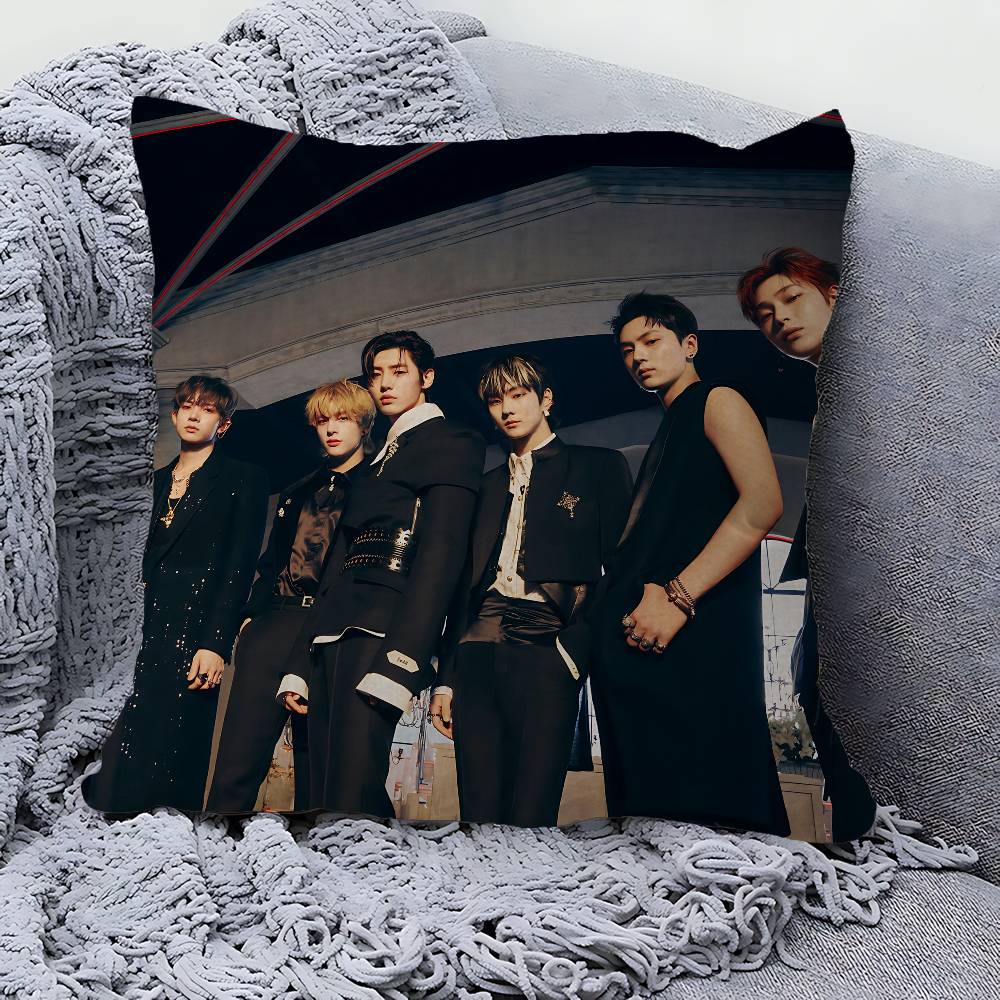 Korea Boy Band E-ENHYPENES Pillow Cushion Cover Pillowcase Living Room Sofa Home Decor Customized