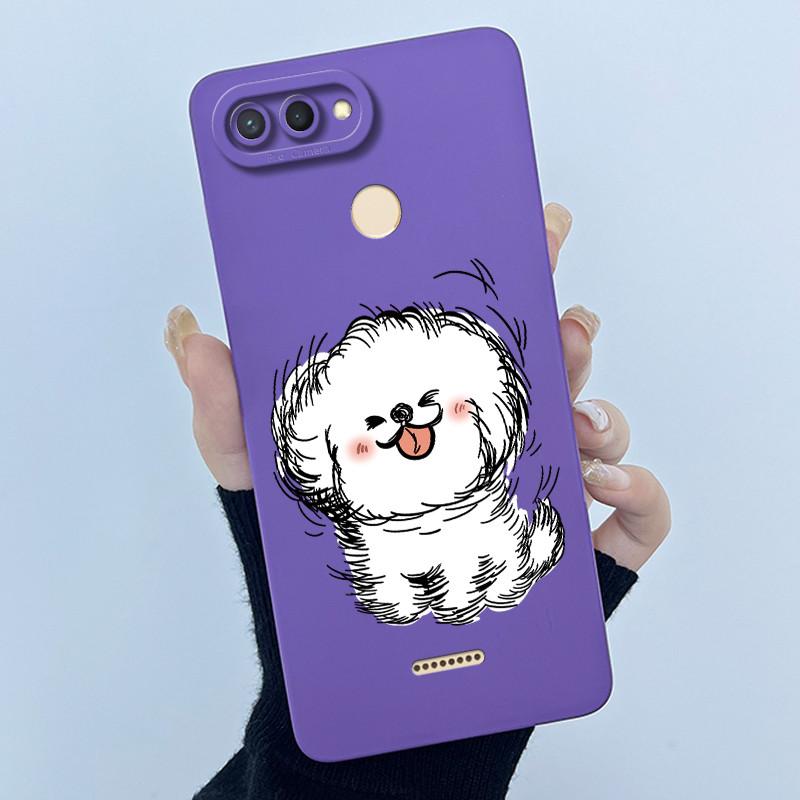 For Xiaomi Redmi 6 5 Plus 5A 4A 4X Case Advanced Sense Pretty Cartoon Flower Liquid Silicone Soft TPU Protective Back Cover Capa