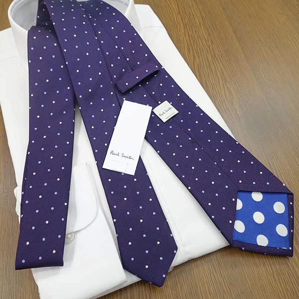 Tie Gift Paul Smith Tie with Paul Smith Case Tote Bag PS72 Purple Gift Wrapping [Brand Set] Ribbon, & (REDROSE Original) Navy/Blue (Gift, Birthday,