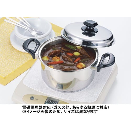 Eporus MyCrest II 22cm Double-Handled Pot, MT-22W, Silver