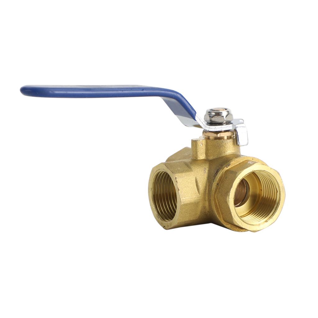 G3/4" 3 Way Ball Valve Three T Port Brass Female Type For Water Oil And Gas