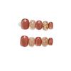 Autumn/Winter Elegant Black Tea Milk Jelly Cat Eye Nails with Sequins - Skin-Whitening, Detachable, New Style Manicure.