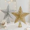 Feestelijke Kerstboomster met Glitters Metaalontwerp voor Feestdecoratie Biedt een Sprankelende en Elegante Look