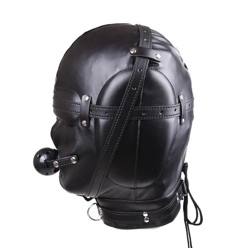2026 New BDSM Bondage Mask With hollow Mouth Gag SM Totally Enclosed Hood Sex Slave Head Hood Sex Toys For Couples Sex product