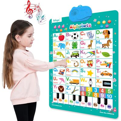 Cuadro de pared interactivo con alfabeto parlante, póster electrónico, juguete educativo preescolar, juguetes para niños pequeños, regalos