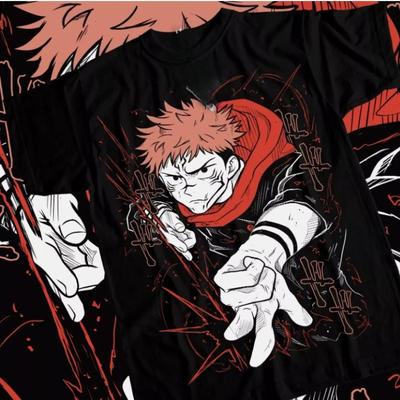 Gojo T-shirt Megumi Itadori Yuji Jujutsu Kaisen Sukuna Anime Summer New Vintage Fashion Men and Women Cotton Streetwear
