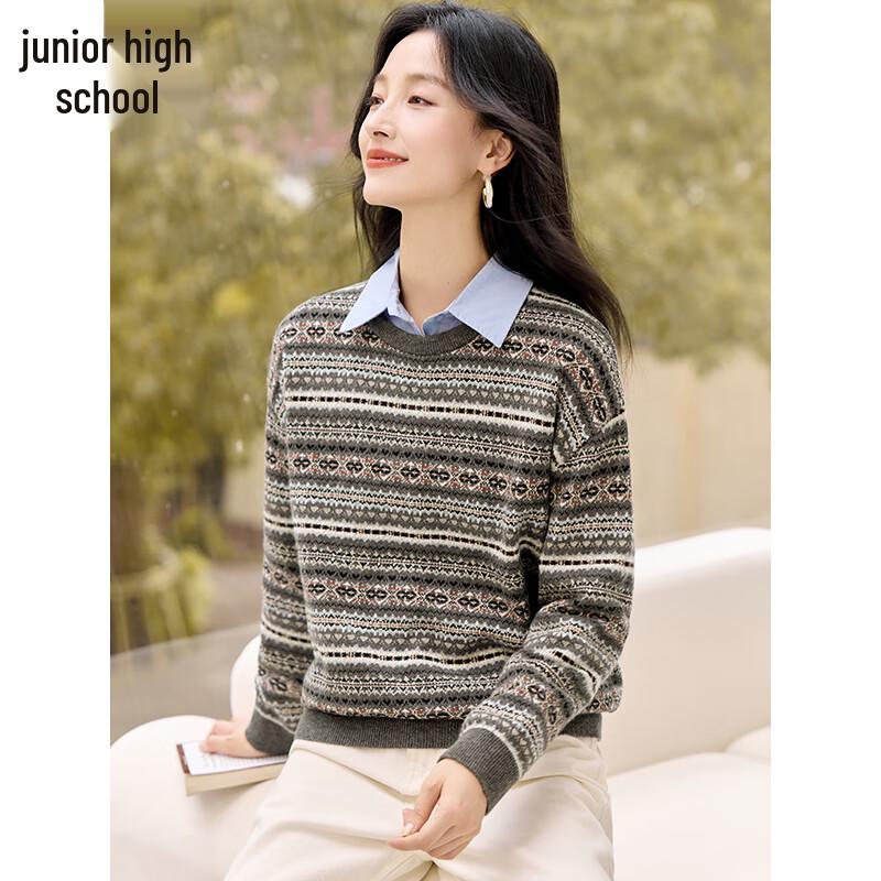 Women's Fair Isle Jacquard Wool Blend Sweater