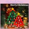 Mini Wooden Christmas Tree Festive Tabletop Decor For Holiday Home Decoration