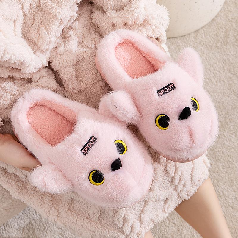 Qidashun's new autumn and winter cotton slippers, indoor and outdoor plush cotton shoes are warm and thickened, cute cotton mops.