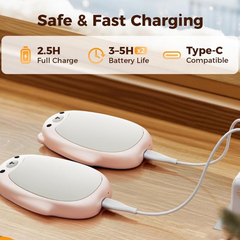 Rechargeable Magnetic Hand Warmers With 3 Adjustable Modes Delicate Portable Heating Pad For Winter Commutes Travel Safety Protection