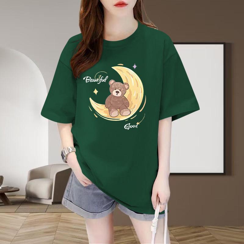 2026 European Style Plus Size Women's Cotton Short Sleeve T-shirt - Hot Selling, Loose, Slimming, Versatile, and Trendy