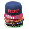 Spring and summer new hip hop hat BOOM letter embroidery graffiti flat brim baseball cap hip-hop flat edge hat men