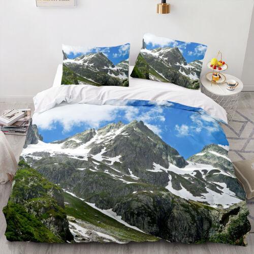 Skogslandskap Påslakan Quilt Cover Sängkläder Set Örngott Enkel Dubbel King Art