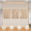 3Pcs Wood Wall Art Wall Sculpture Decor Openwork Wooden Wall Ornament Easy To Hang Timber Wall Artwork for Home Living Room