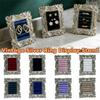 Baroque Design Velvet Earring Tray Mini Jewelry Display Props  Wedding & Birthday Gifts