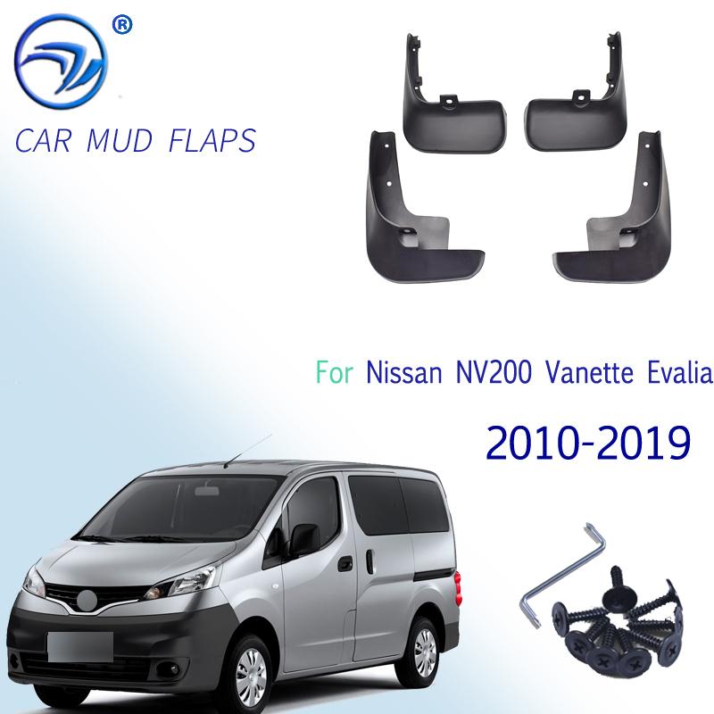 Set  MudFlaps For Nissan NV200 Vanette Evalia 2010 -  Mud Flaps Mudguards Splash Guards Fender Dirty Guards Front Rear 2010-2019