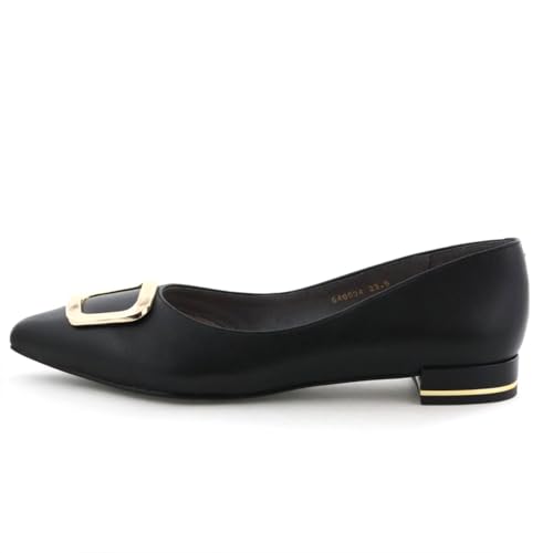 HIMIKO/Himiko/[WEB Exclusive] Buckle Design Low Heel Pumps/640004 Black 250