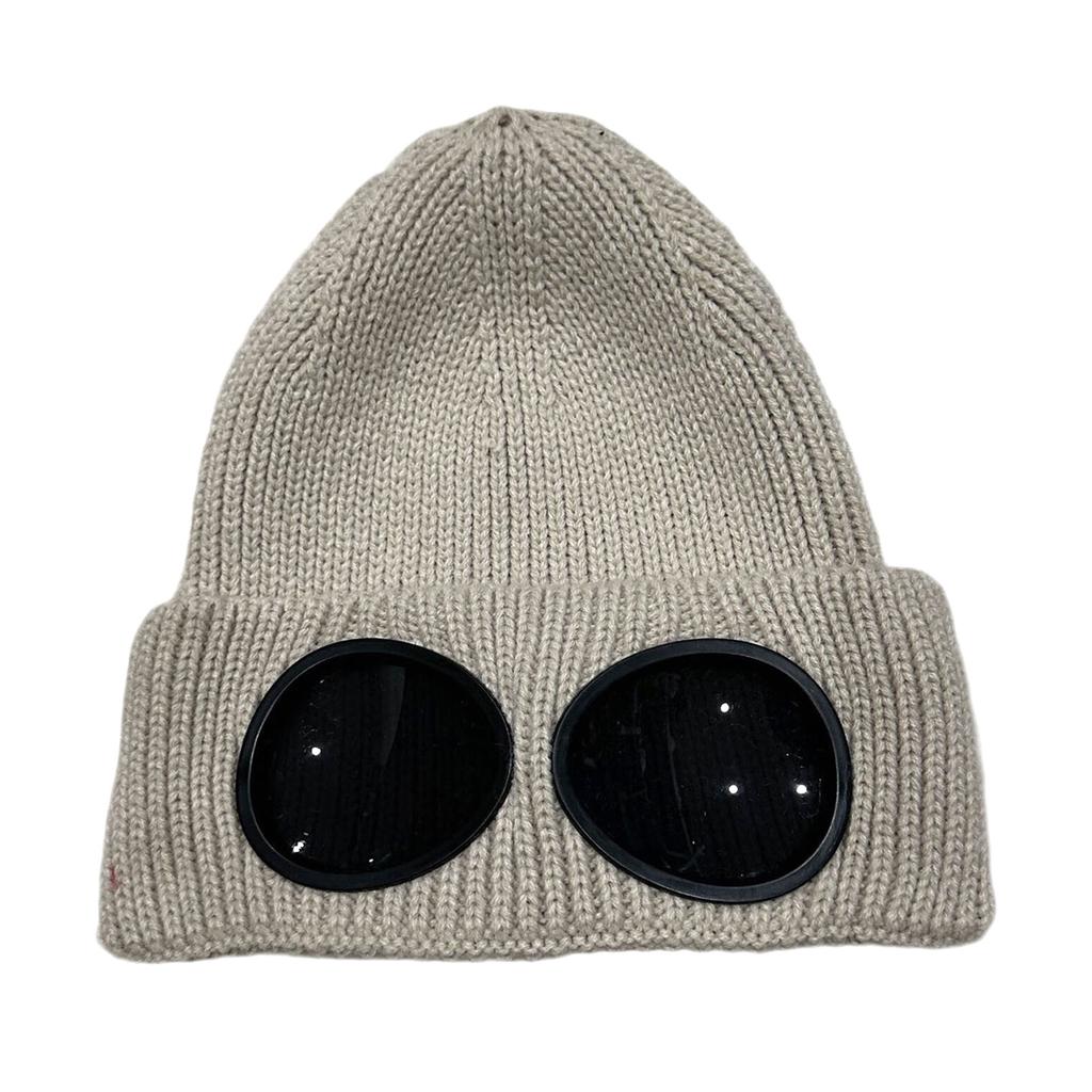 Fun Skull Hat Knit Hat with Decorative Goggles Hat Pullover Unisex Hat Skull Caps 2000s for Outdoor Activity