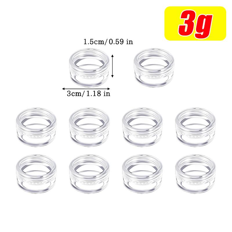 

30/10PCS Clear Empty Storage Box Portable Mini Cosmetic Bottles Containers With Lids For Travel Home Organizer Case 3g/7g/10g 10PCS