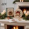 Holiday Theme Embroidery Projects Christmas Kit for Beginners, Pre-Printed Pattern Full Set Art And Craft Kits Adults of Tools, DIY Needlework Festive