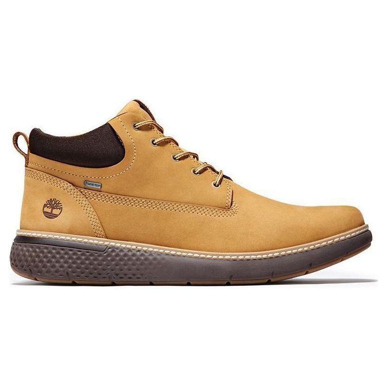 Timberland Cross Mark Two-Layer Leather Suede Warm Waterproof Durable Ankle Outdoor Boots Men boots Wheat A1TQA231