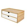 Forthcan Small Item Storage Small Item Storage Small Item Desktop Stationery Cosmetics Desk 2 Tiers Box, Drawer, Case, Storage, Storage, Storage,
