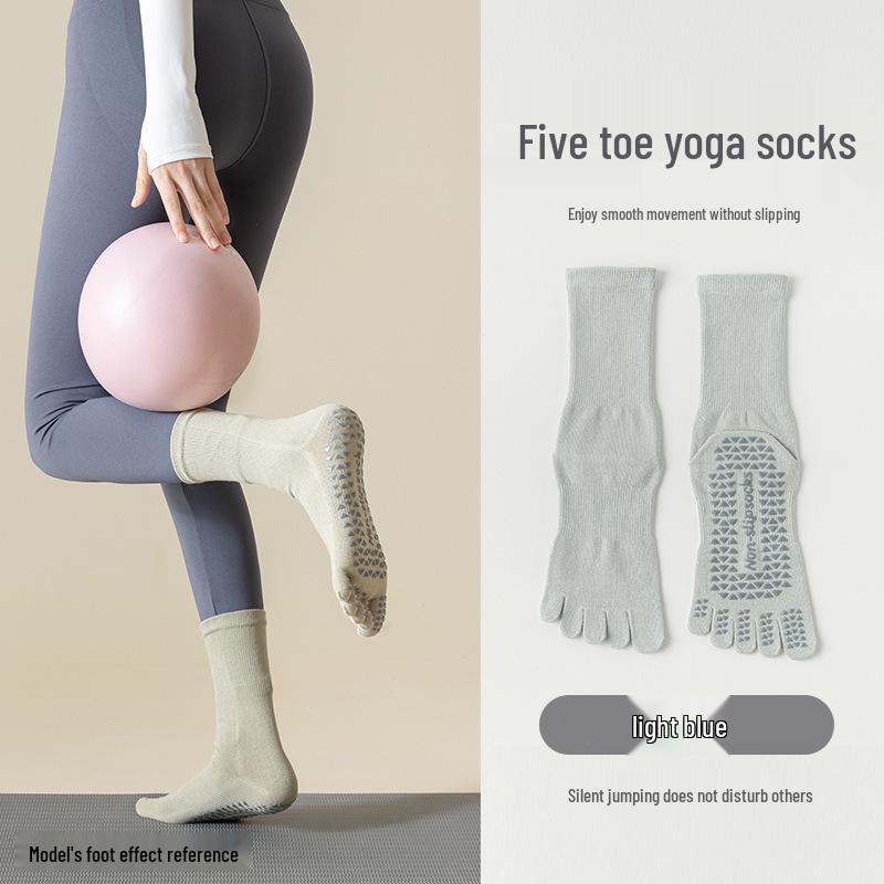 Professional Non-slip Split-toe Yoga and Pilates Mid-calf Socks