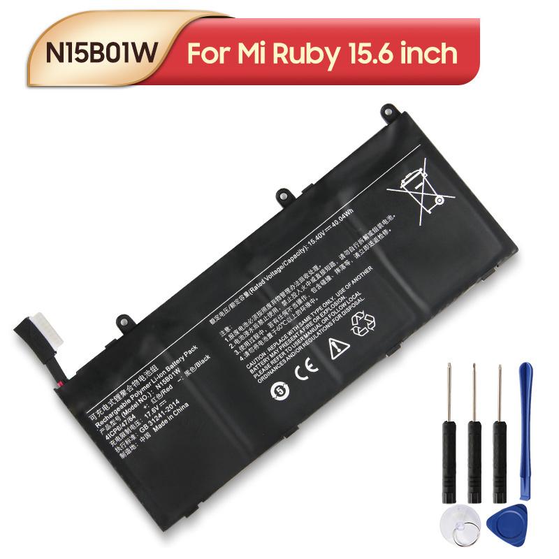 

Сменная батарея для ноутбука N15B01W для Xiaomi Mi Ruby 15,6 дюйма TM1703 TM1802-AD/N/C 40 Втч