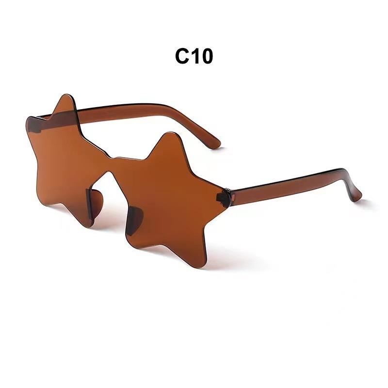 New Borderless Five-Pointed Star Sunglasses Women'S Brand Designer Candy Color Sun Glasses Men'S Outdoor Hip-Hop Eyewear Uv400