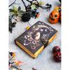 Handmade Magic Cat Leather Journal: Deckle Paper Blank Spell Book Celestial Leather Journal Book of Shadows Witchcraft Gift Witches Journal