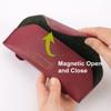 Car Visor Sunglasses Leather Car Glasses Holder Visor Accessory Glasses Holder Glasses Storage Box Holder, Clip, (Red)
