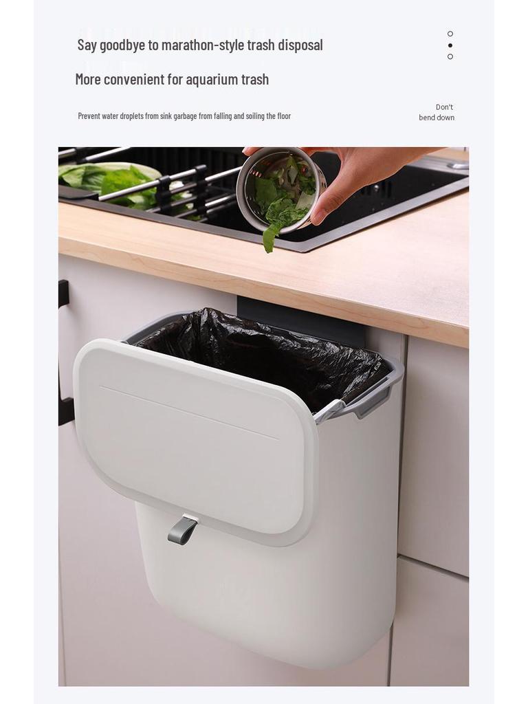 Wall-Mounted Bathroom Trash Can with Lid & Toilet Paper Holder - Compact Sanitary Bin