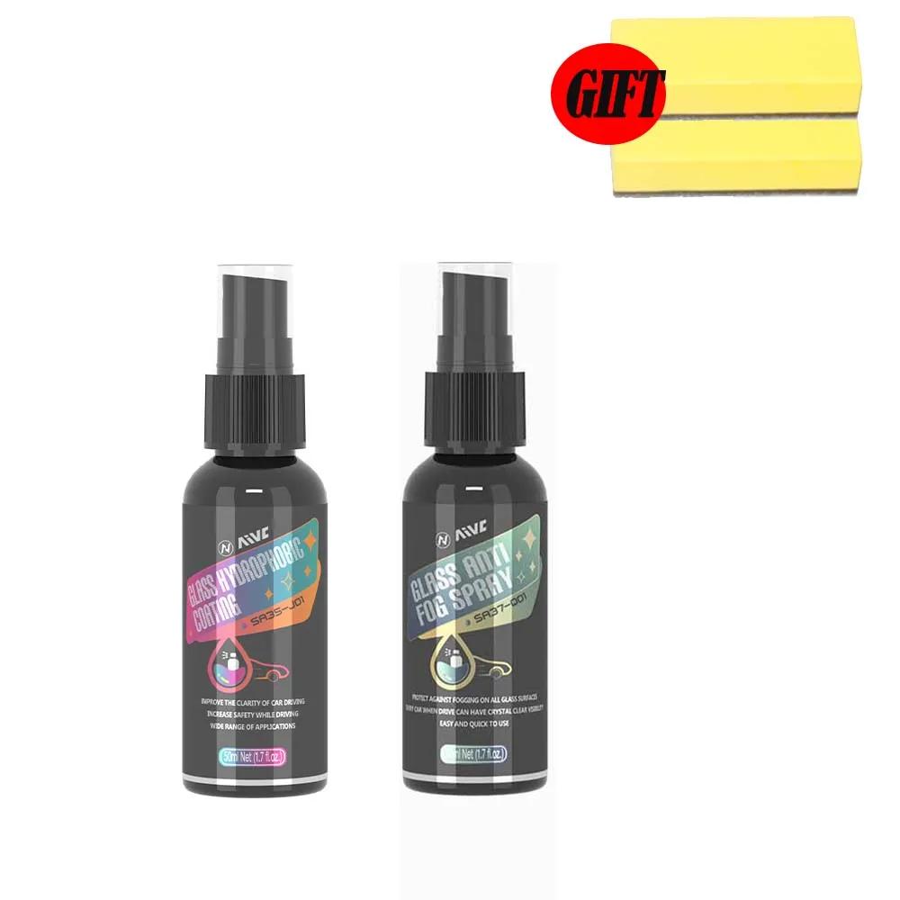 Car Glass Anti Fog Water Repellent Spray Kit Aivc Windshield Anti-rain Hydrophobic Coating Winter Defogging Waterproof Cleaner SA35-JQ-50ML