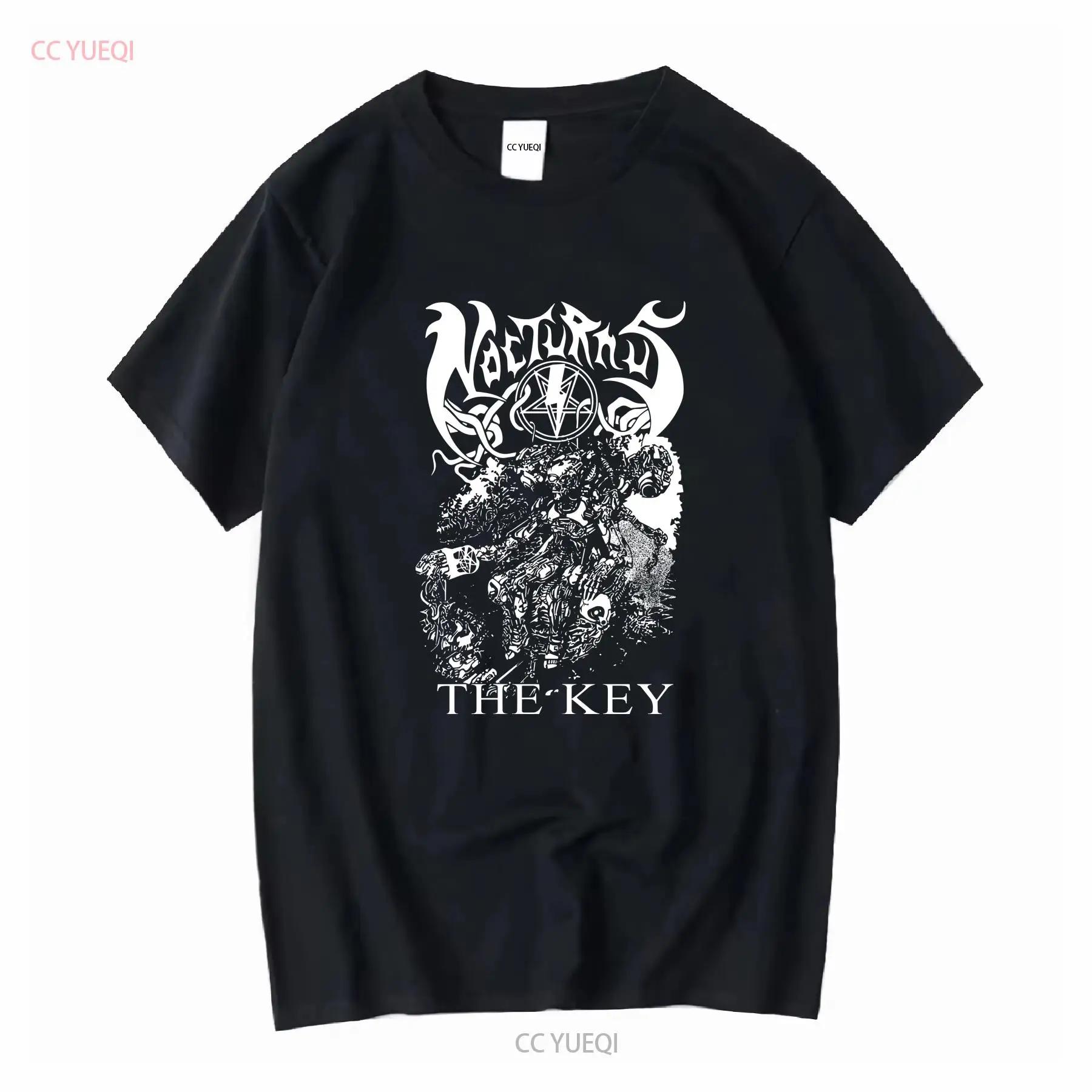 T-shirt Nocturnus The Key en coton pour hommes, toutes tailles S 5XL, 18 couleurs, avec affiche de groupe et couverture d album, manches longues ou co S