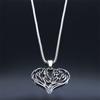 Aesthetic Love Heart Couple Horse Pendant Necklaces Stainless Steel Women/Men Horseback Rider Jewelry Valentine's Day NZZZ3324