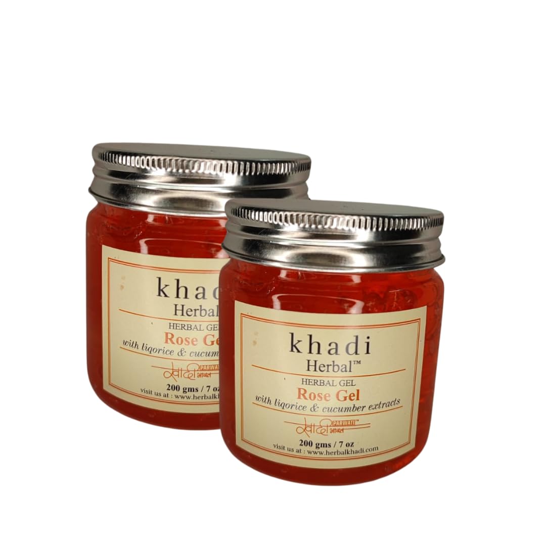 Khadi Herbal Rose Moisturizing Gel For Face & Skin Enriched With Aloevera, Liqorice, Cucumber & Rose Extract | Pure & Natural Face Gel For Skin Hyd