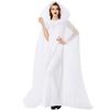 Halloween White Ghost Bride Costume, Masquerade Ghost Festival Vampire Cape Dress Costume