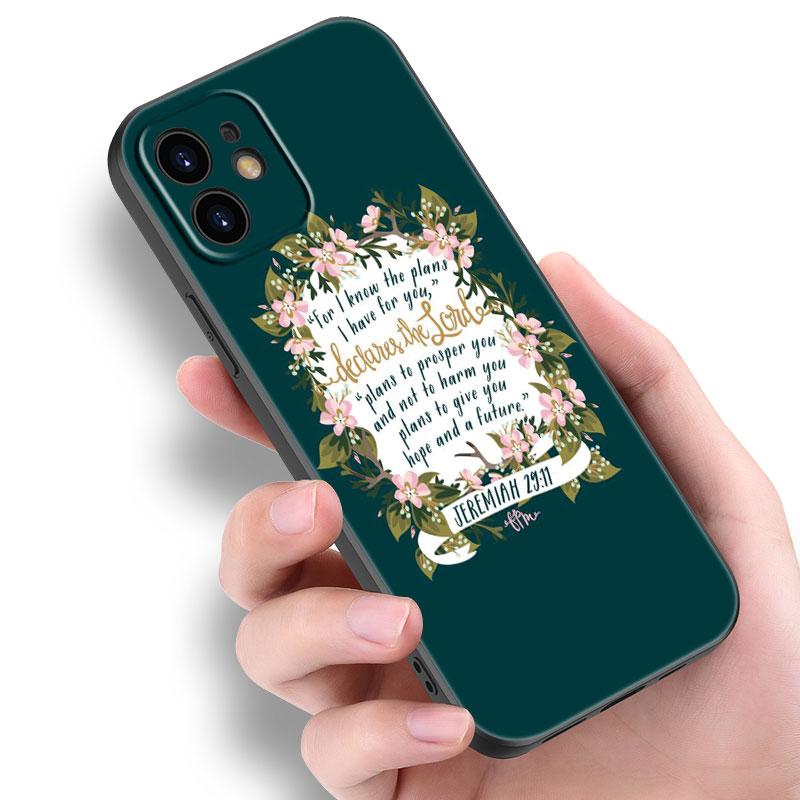 Bible Jesus Christ Christian Case For Apple iPhone 14 13 12 Mini 11 Pro Max 7 8 XR X XS 7 8 Plus SE 2020 2022 Black Cover